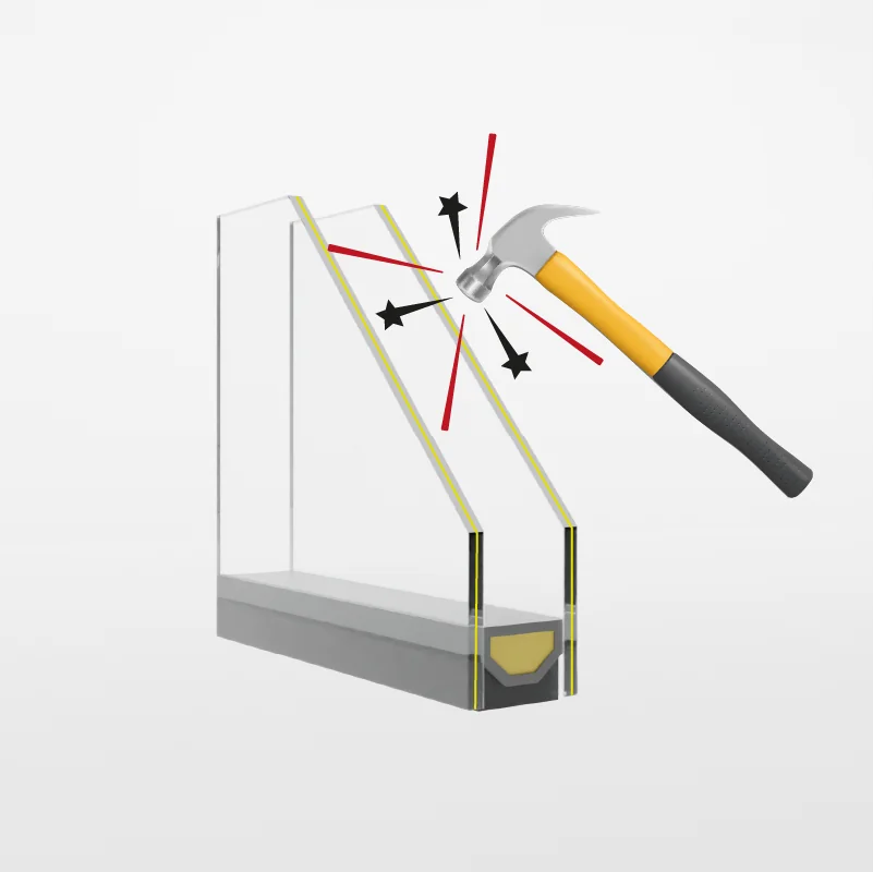 Verre feuilleté de sécurité VSG