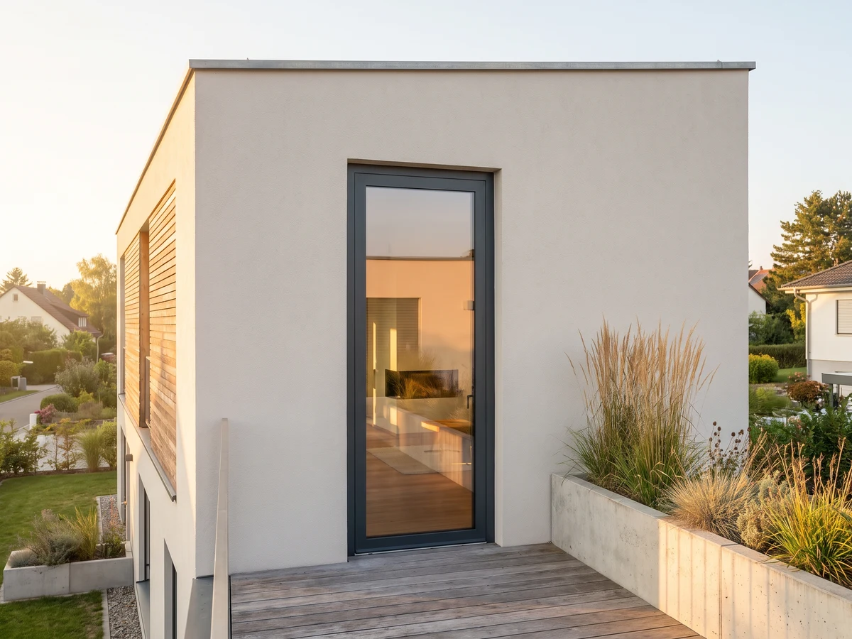 Porte-fenêtre aluminium anthracite dans un appartement moderne