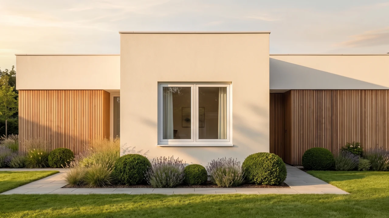 Maison avec fenêtres Alu-Futural Monobloc BUDVAR — vue extérieure
