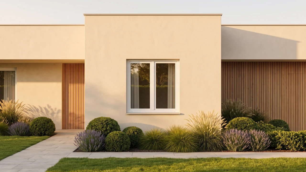 Maison avec fenêtres Alu-Futural OC Monobloc BUDVAR — vue extérieure