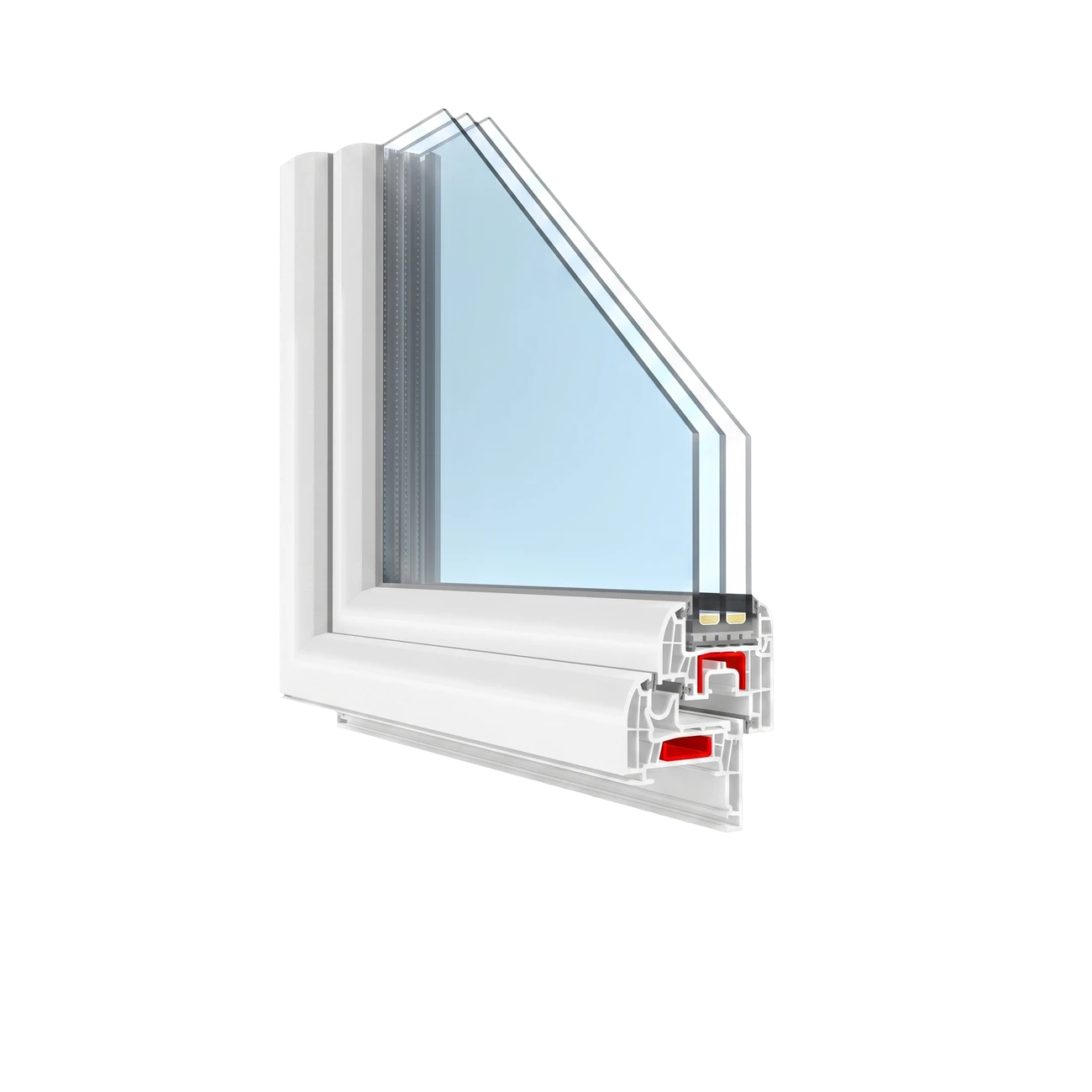 Coupe de l'angle T-Classic Slim RENO — vitrage 3-vitrage