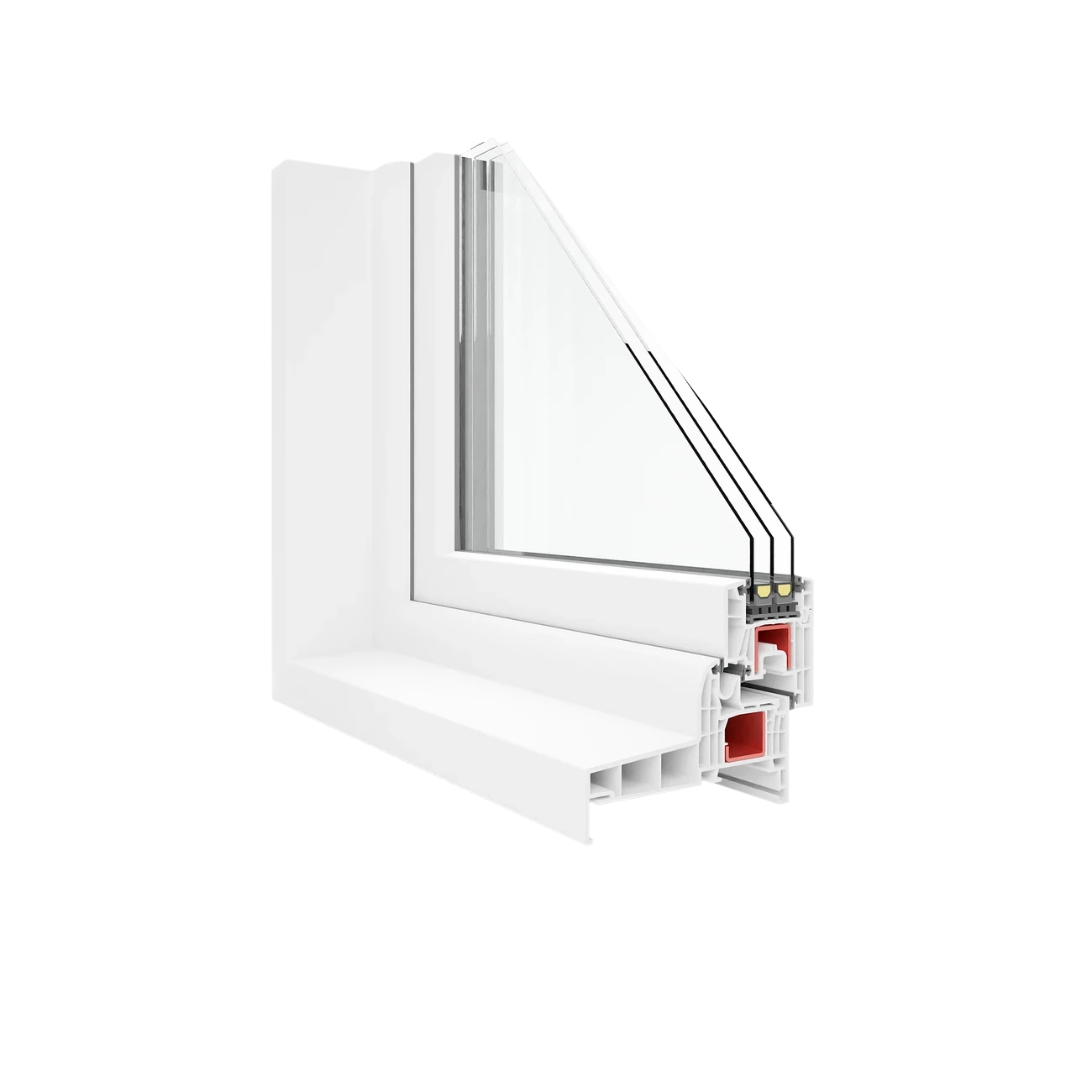 Coupe d’angle T‑Comfort Mono, triple vitrage