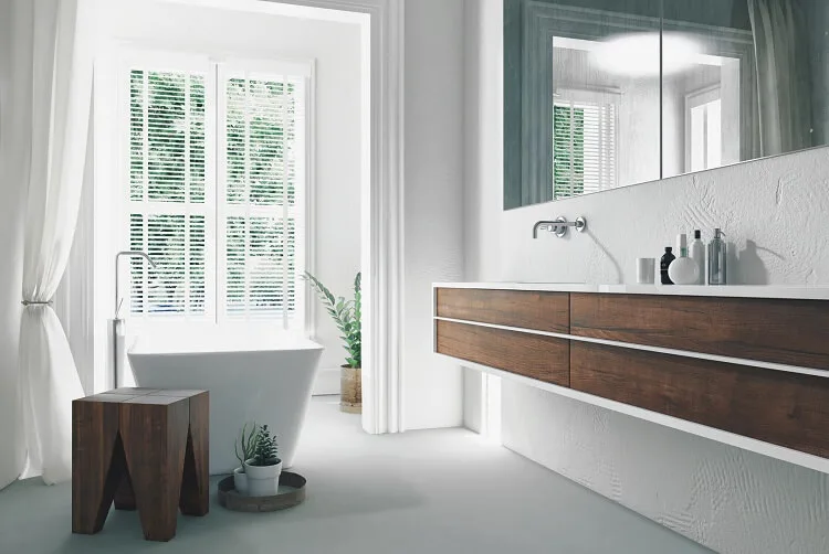 Fenêtres dans la salle de bain